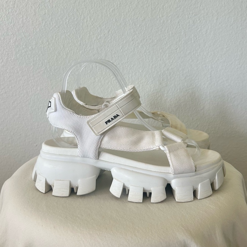 PRADA Authentic Sporty Woven Nylon Tape Sandals - Picture 9 of 16